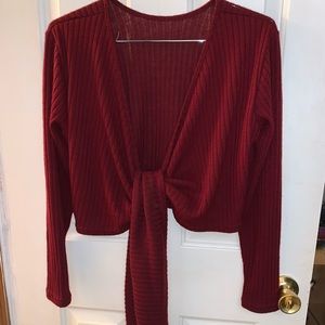 Long tie cardigan